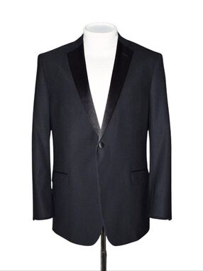 Brooks Brothers Explorer Regent Fit  Men's Black Tuxedo Blazer Jacket  Black 45R